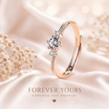 Eclipse Couple Ring Adjustable Rose Gold Promise Ring for Couples
